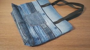 Сумка из старых джинсов #31.