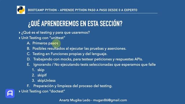 Bootcamp Python 3 - Unit Testing - Introducción смотреть онлайн