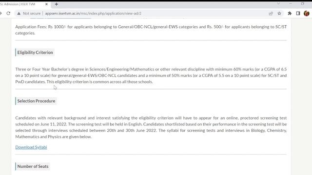 IISER TVM Advertisement for 2-year MSc Program - 2022 Released I NON JAM & TIFR students can apply смотреть онлайн