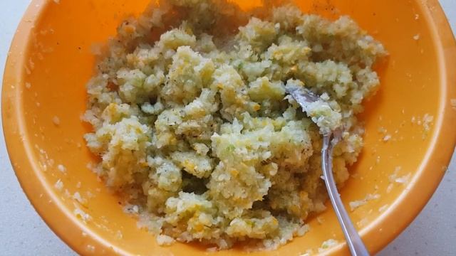 Постные драники.Капуста+кабачок. смотреть онлайн