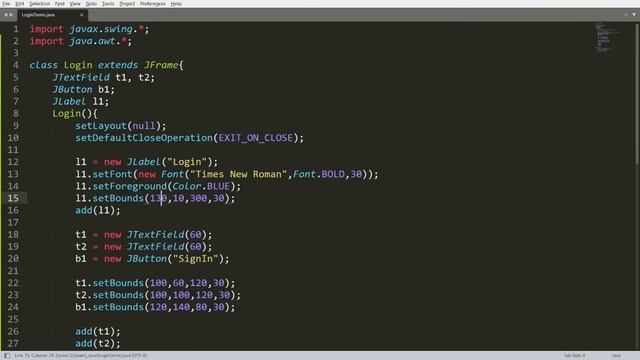 Java GUI Login Demo - Part-1 - Simple Login Application with event handling - Swing - Practical Dem смотреть онлайн