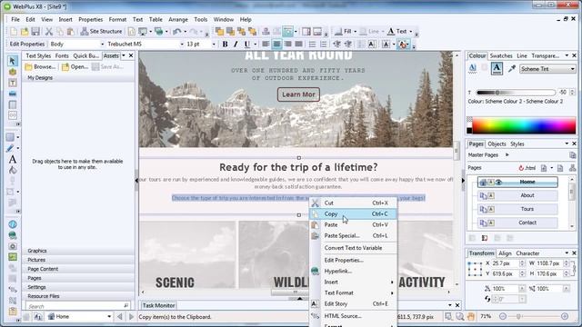 Serif WebPlus X8 Tutorial - Smooth Scroll