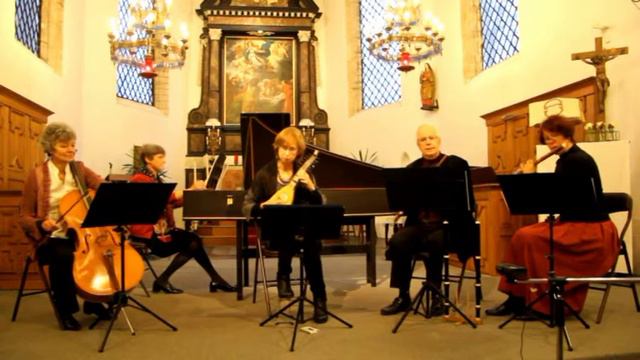 Antwerp Baroque ensemble plays concerto in G by Boismortier, part 1 смотреть онлайн