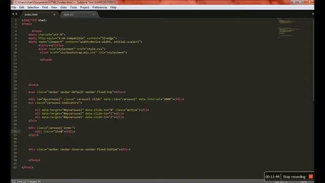 How to add carousel/slider using bootstrap.SLIDER смотреть онлайн