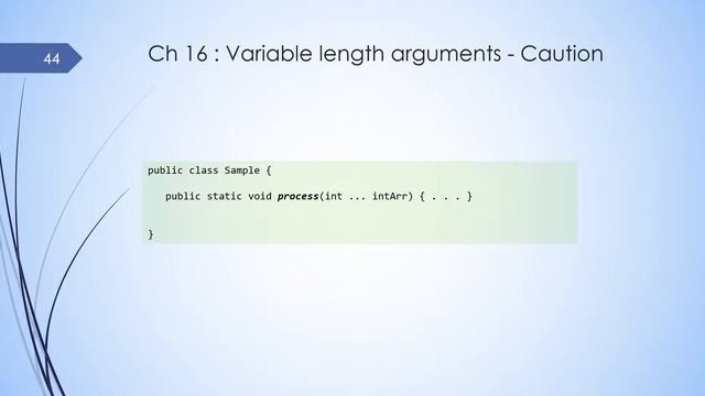 Java Fundamentals and OOP Part II (7 of 7) - Variable length arguments смотреть онлайн