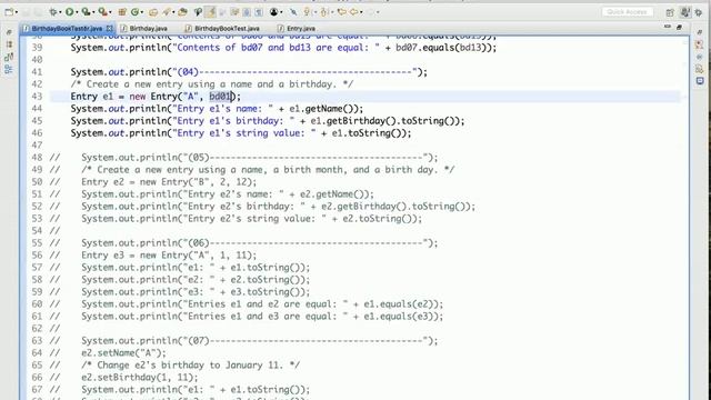 CS2 Java Tutorial Birthday Book App 04 Entry class, Attributes, Constructor Version 1, Accessors, t смотреть онлайн