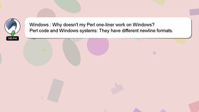 Windows : Why doesn't my Perl one-liner work on Windows? смотреть онлайн
