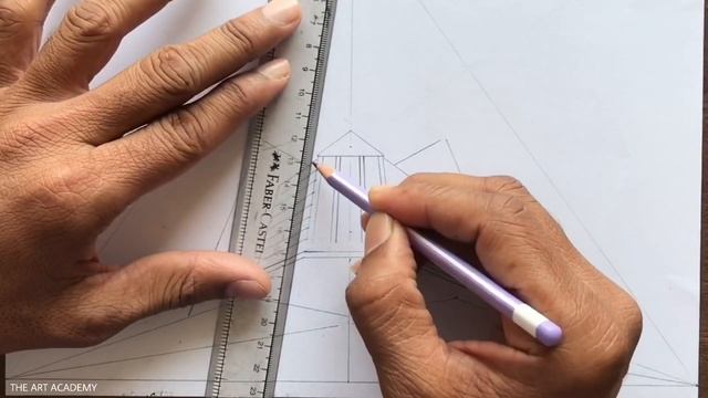 How to Draw using Three Point Perspective: Draw a Building Step by Steps смотреть онлайн