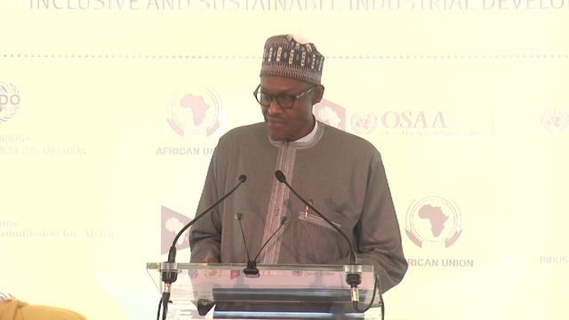 Nigerian President Muhammadu Buhari at NY event on industrialization in Africa смотреть онлайн