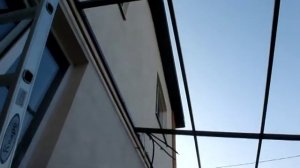 навес из поликарбоната примыкание к дому