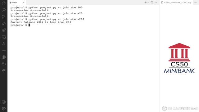 CS50 MINIBANK ACCOUNTS MANAGEMENT SYSTEM - PYTHON PROJECT смотреть онлайн
