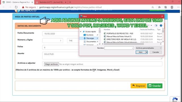 Mesa de Partes Virtual para Usuarios SGD GOREHCO смотреть онлайн