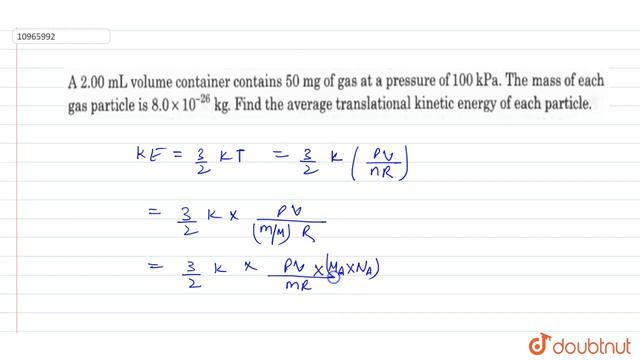 A `2.00 mL` volume container contains `50 mg` of gas at a pressure of `100 смотреть онлайн
