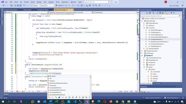 .Net Core 5.0 ile Emlak Sitesi - İlanların Resimlerini Silme İşleminin Yapılması смотреть онлайн