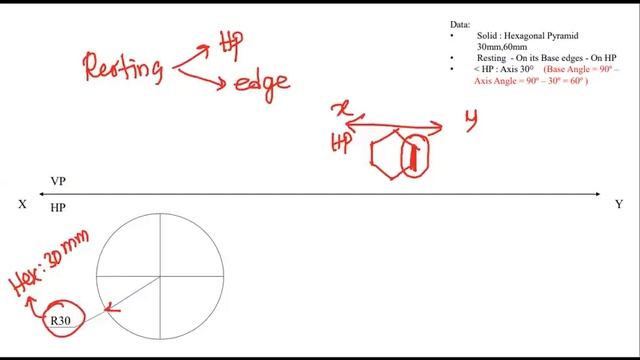 Projection of Solids | Hexagonal Pyramid | Easy Shortcuts | Engineering Graphics | EG | Tamil смотреть онлайн