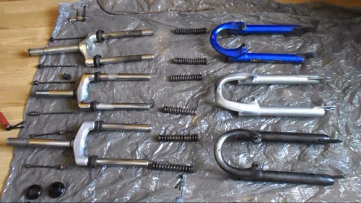 Ремонт, обслуживание передней пружинной вилки велосипеда. Как разобрать и смазать вилки велосипеда. смотреть онлайн