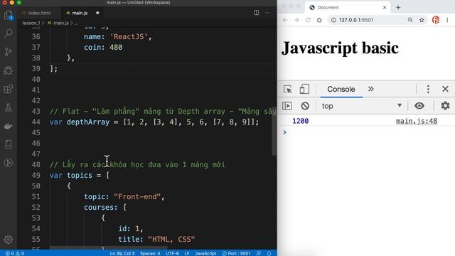 Array reduce() method qua ví dụ смотреть онлайн