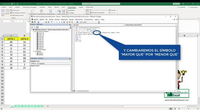 ORDENAR HOJAS ALFABÉTICAMENTE en Excel | Macros en Excel #18 смотреть онлайн
