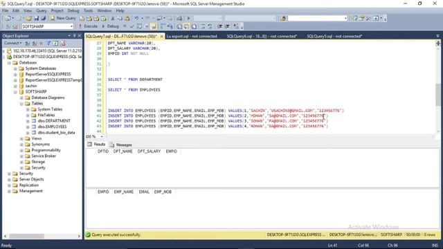 INNER JOIN in SQL Server Management Studio, Sql Server, Sql Tutorial смотреть онлайн