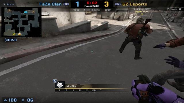 Фишки и Раунды на DUST 2 от m0nesy, s1mple и ZywOo в CSGO смотреть онлайн