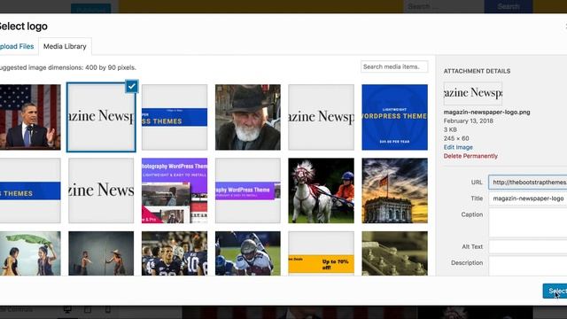 How to add logo in Magazine Newspaper WordPress Theme смотреть онлайн