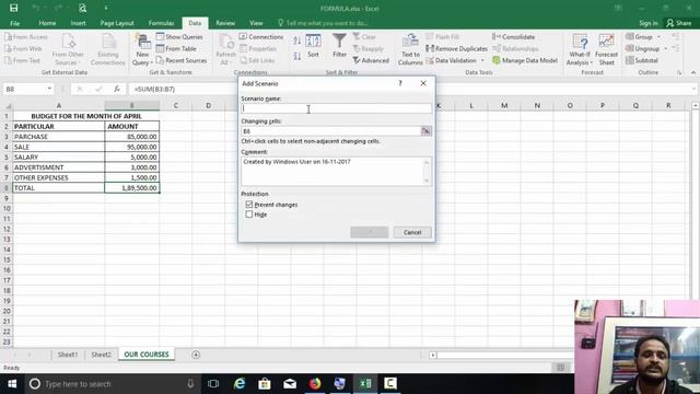 Using the scenario manager to create scenarios in Ms-excel-2016 смотреть онлайн