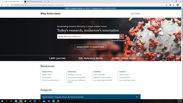 Поиск научной информации и удаленный доступ к электронным ресурсам Wiley (9 апреля 2020 г.) смотреть онлайн