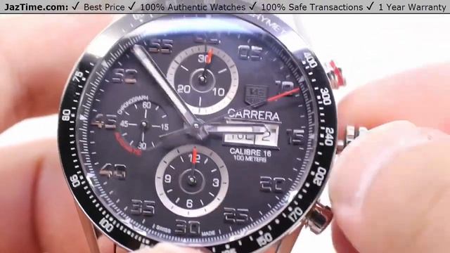 ▶ Tag Heuer Carrera Stainless Steel Black Dial & Stainless Steel Bracelet CV2A1R.BA0799 - REVIEW смотреть онлайн