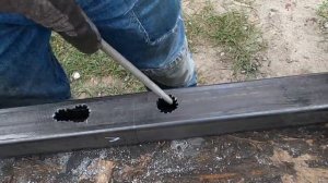 ВРЕЗКА ЗАМКА В ПРОФИЛЬНУЮ ТРУБУ (КАЛИТКУ)