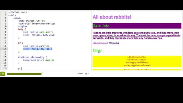 CSS inheritance | Intro to HTML/CSS: Making webpages | Computer Programming | Khan Academy смотреть онлайн