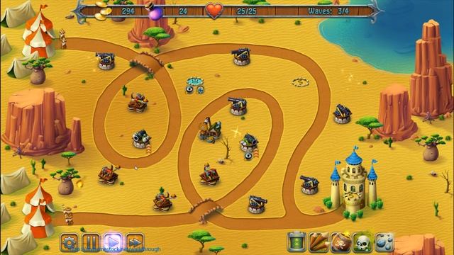 Medieval Defenders walkthrough - Hard Desert Siege - Level 1 смотреть онлайн