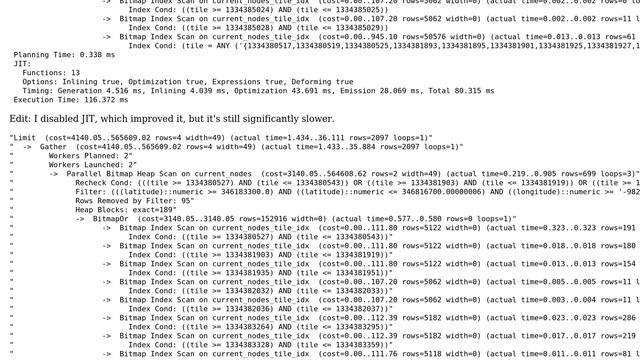 Postgres 12 drastically slower than postgres 9.5 with identical queries from import/export смотреть онлайн