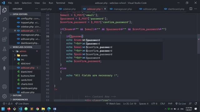 Learn to create complete school website from scratch | Backend Development in PHP | Part - 1 смотреть онлайн