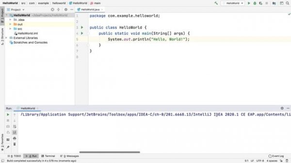 Creating your first Java application with IntelliJ IDEA