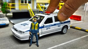 Моделька ВАЗ 2114 полицейская машинка ДПС! Про машинки.