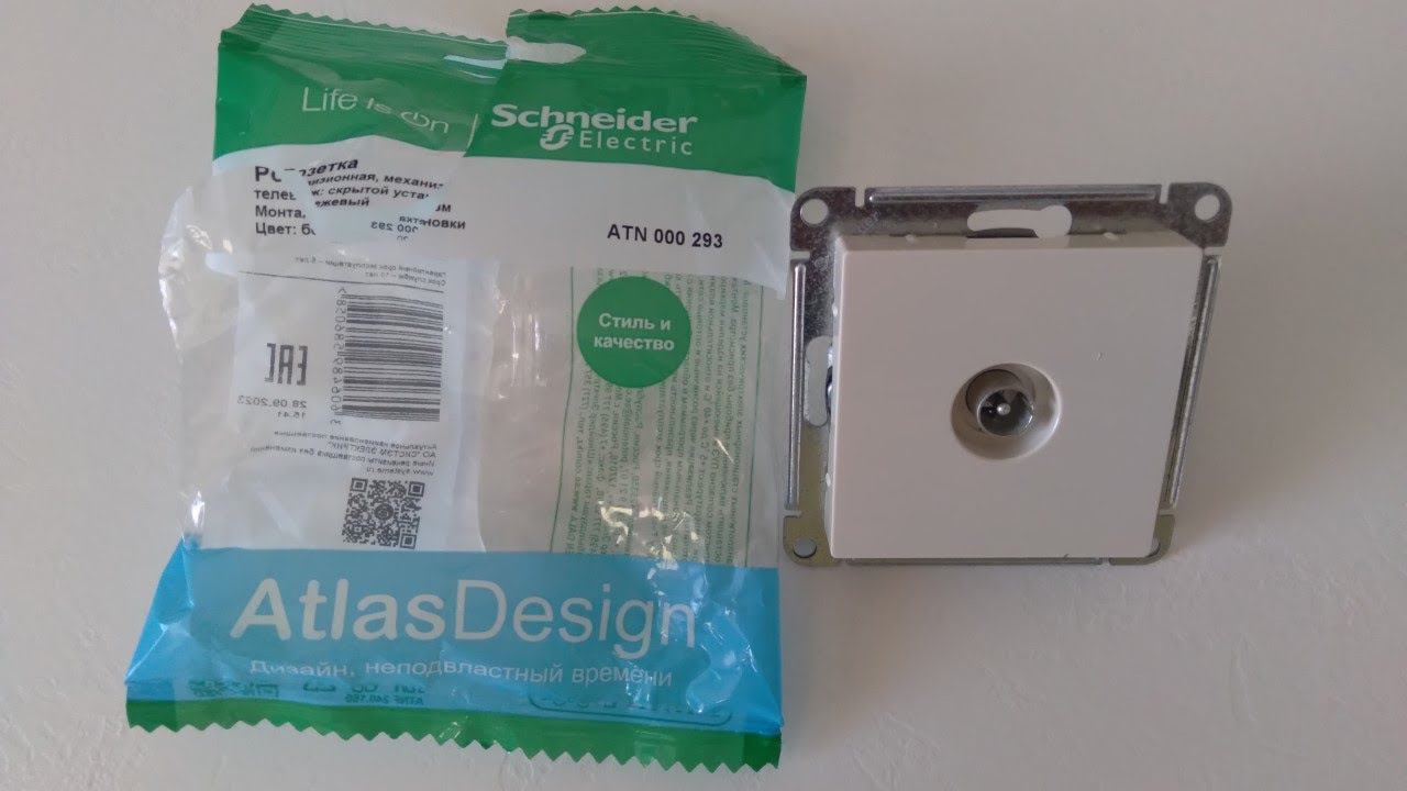 Обзор ТВ розетку Systeme Electric ATLASDESIGN ATN000293 смотреть онлайн