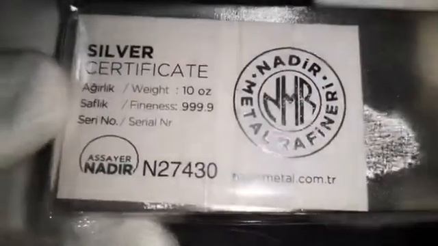 Nadir 999.9 Silver Cast Bar 10 oz смотреть онлайн