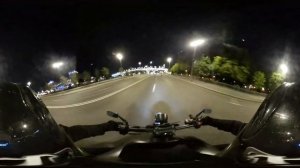 покатушка 360°  по ночной Москве | Yamaha Drag Star XVS-1100