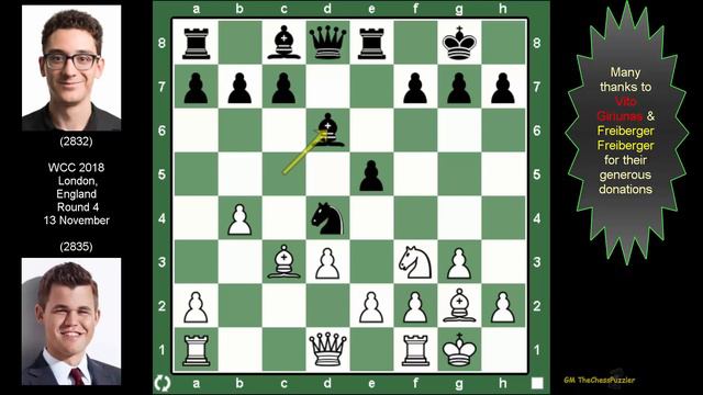 World Chess Championship 2018 G4 Magnus Carlsen Tries The English In London To Surprise Fabi смотреть онлайн