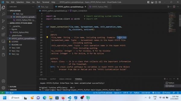 Connecting #aspenhysys with #python | Aspen HYSYS | Python | Connectivity