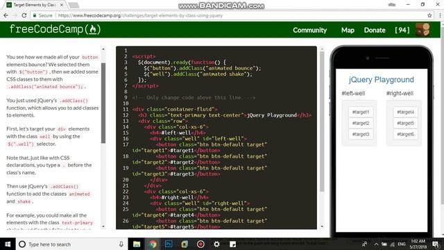 Target Elements by Class Using jQuery free code camp Dani смотреть онлайн
