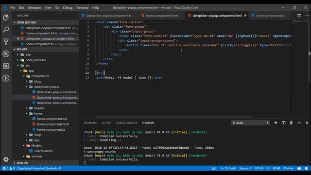 Curso Angular 7 - 16 -Datepicker (II) смотреть онлайн