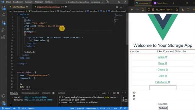 Components in VUE JS 3 Mit $emit Daten verschicken смотреть онлайн