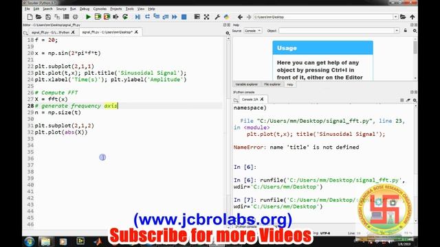 How to do Spectral analysis or FFT of Signal in Python?? смотреть онлайн
