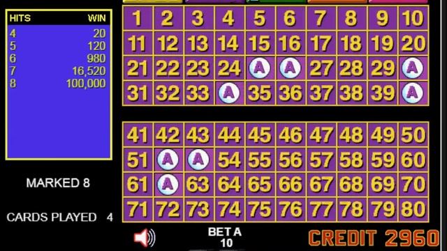 Four Card Keno 8 Spot Jackpot Winning Strategy - Step by Step Tutorial смотреть онлайн