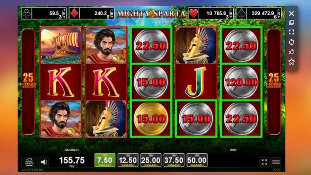 Egt Slot ?Mighty Sparta ?Bonus Prize Feature And Free Spin ?
