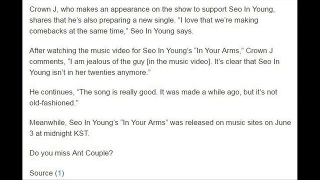 160603 OG “We Got Married” Couple Crown J And Seo In Young Reunite On V App смотреть онлайн