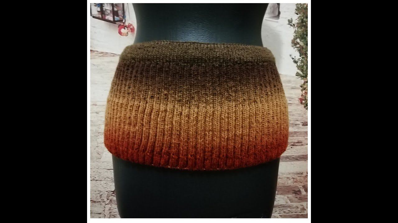 Юбка из пряжи кауни спицами, "Болгарская юбка". Часть 1. смотреть онлайн