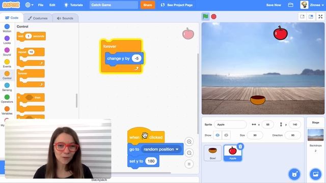 How to Make a Catch Game in Scratch | Tutorial смотреть онлайн