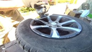 подготовка литых дисков к покраске, как удалить снять хром!!!!